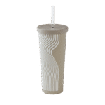 24oz Stainless Steel Straw Tumbler - Beige - Image 2